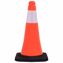 vidaXL 4x Reflective Traffic Cones with Heavy Bases 50 cm Road Traffic Sign