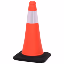 vidaXL 4x Reflective Traffic Cones with Heavy Bases 50 cm Road Traffic Sign