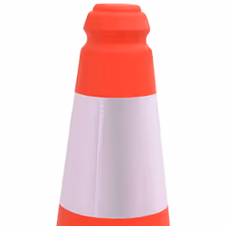 vidaXL 10x Reflective Traffic Cones with Heavy Bases 50 cm Road Traffic Sign - Additional view 4