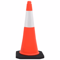 vidaXL 4x Reflective Traffic Cones with Heavy Bases Signage Road Traffic Signs