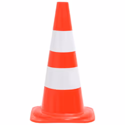 vidaXL 4x Reflective Traffic Cones Red and White 50 cm Road Traffic Signs