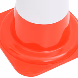 vidaXL 4x Reflective Traffic Cones Red and White 50 cm Road Traffic Signs