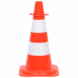 vidaXL Chain Cone Set with 10 m Chain Red and white Road Traffic Sign Set