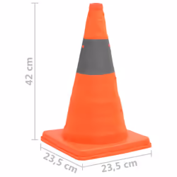 vidaXL 10x Pop-up Traffic Cones 42 cm Outdoor Foldable Traffic Road Signs - Additional view 6