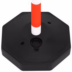 vidaXL Chain Post Set with 10 m Plastic Chain Traffic Post Safety Warning Sign - Additional view 5
