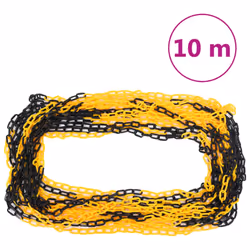 vidaXL Chain Post Set with 10 m Plastic Chain Warning Sign Traffic Post Set - Additional view 7