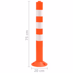 vidaXL 10x Traffic Control Bollards 75 cm PE Car Park Reflective Bollard Post - Additional view 5
