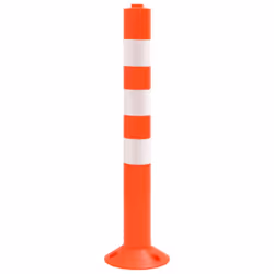 vidaXL 10x Traffic Control Bollards with Chain 75 cm PE Bollard Post and Chain - Additional view 4