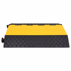 vidaXL Cable Protector Ramp with 2 Channels 90 cm Rubber Road Traffic Signs