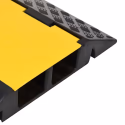 vidaXL Cable Protector Ramp with 2 Channels 90 cm Rubber Road Traffic Signs - Additional view 5