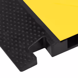 vidaXL Cable Protector Ramp with 2 Channels 100 cm Rubber Road Traffic Signs - Additional view 5