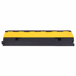 vidaXL 2x Cable Protector Ramps with 2 Channels Rubber Road Cable Cover Ramp