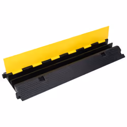 vidaXL 2x Cable Protector Ramps with 2 Channels Rubber Road Cable Cover Ramp - Additional view 4