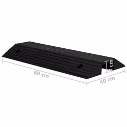 vidaXL Bridge Threshold Ramp Rubber Wheelchair Trolley Road Curb Door Ramp - Additional view 6
