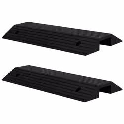 vidaXL 2x Bridge Threshold Ramps Rubber Wheelchair Trolley Road Curb Door Ramp