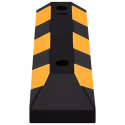 vidaXL 2x Reflective Parking Blocks Rubber Wheel Stopper Parking Signs Curbs - Additional view 4