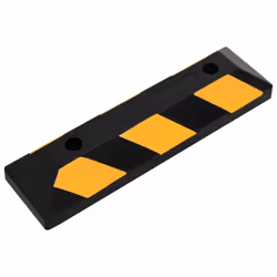 vidaXL 2x Reflective Parking Blocks Rubber Wheel Stopper Parking Signs Curbs - Additional view 5