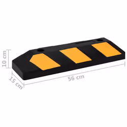 vidaXL 2x Reflective Parking Blocks Rubber Wheel Stopper Parking Signs Curbs - Additional view 7
