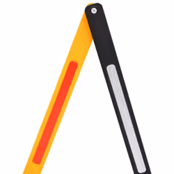 vidaXL Folding Traffic Barrier Yellow and Black 250x38x96 cm Road Barriers - Additional view 5