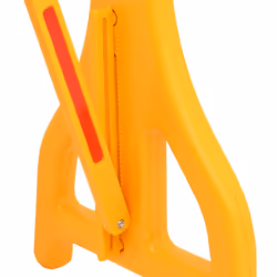 vidaXL Folding Traffic Barrier Yellow and Black 250x38x96 cm Road Barriers - Additional view 6