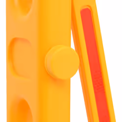 vidaXL Folding Traffic Barrier Yellow and Black 250x38x96 cm Road Barriers - Additional view 7