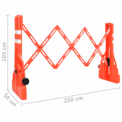 vidaXL Folding Traffic Barrier Red Signage Safety Road Barrier Traffic Signs - Additional view 10