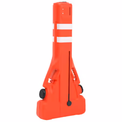 vidaXL Folding Traffic Barrier Red Signage Safety Road Barrier Traffic Signs - Additional view 6