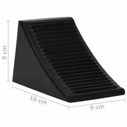vidaXL 4x Wheel Chocks 16x9x9 cm Rubber Vehicle Car Stopper Wheel Blocker - Additional view 8