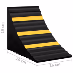 vidaXL 2x Wheel Chocks 29x16x19 cm Rubber Car Vehicle Wheel Stopper Blocker - Additional view 8