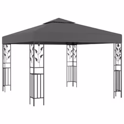 vidaXL Gazebo with LED String Lights 3x3 m Anthracite Outdoor Pavilion Sunshade - Additional view 6