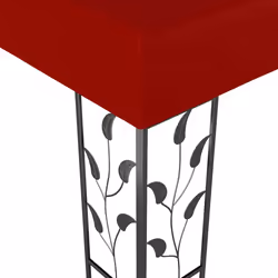 vidaXL Gazebo with LED String Lights 3x3 m Wine Red Outdoor Pavilion Sunshade - Additional view 4