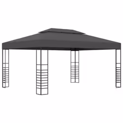 vidaXL Gazebo with LED String Lights 3x4m Anthracite Outdoor Pavilion Sunshade - Additional view 5