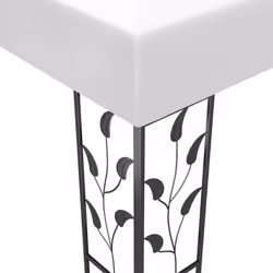 vidaXL Gazebo with LED String Lights 3x3m White 180 g/mÂ² Outdoor Sunshade Tent - Additional view 7