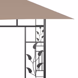 vidaXL Gazebo with Mosquito Net&LED String Lights 4x3x2.73 m Taupe 180 g/mÂ² - Additional view 7