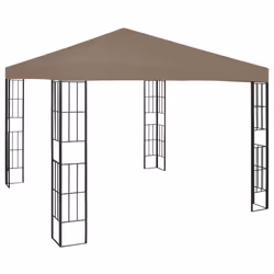 vidaXL Gazebo with LED String Lights Outdoor Pavilion Sunshade Canopy Tent - 3 x 3 m