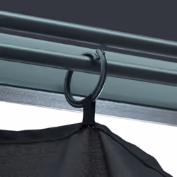 vidaXL Gazebo with Curtain&LED String Lights 300x300 cm Anthracite Aluminium - Additional view 4
