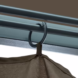 vidaXL Gazebo with Curtain&LED String Lights 300x300 cm Taupe Aluminium Tent - Additional view 10