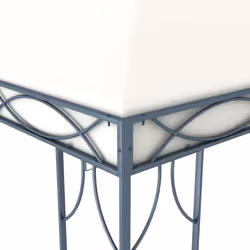 vidaXL Gazebo with LED String Lights 300x300 cm Cream Outdoor Patio Sunshade