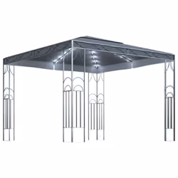 vidaXL Gazebo with LED String Lights 300x300 cm Anthracite Outdoor Marquee - Additional view 4
