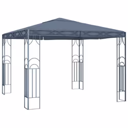 vidaXL Gazebo with LED String Lights 300x300 cm Anthracite Outdoor Marquee - Additional view 5
