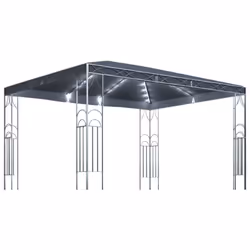 vidaXL Gazebo with LED String Lights 400x300 cm Anthracite Outdoor Marquee