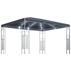 vidaXL Gazebo with LED String Lights 400x300 cm Anthracite Outdoor Marquee