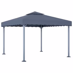 vidaXL Gazebo with LED String Lights 300x300 cm Aluminium Patio Canopy Tent - Additional view 4