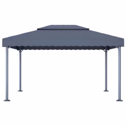 vidaXL Gazebo with LED String Lights 400x300cm Aluminium Patio Canopy Tent