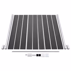 vidaXL Fence Panel Set WPC 353x186 cm Black Garden Edging Protection Barrier - Additional view 6