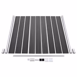 vidaXL Fence Panel Set WPC 526x186 cm Black Garden Edging Protection Barrier - Additional view 5