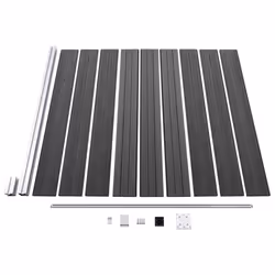 vidaXL Fence Panel Set WPC 526x186 cm Black Garden Edging Protection Barrier - Additional view 6