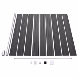 vidaXL Fence Panel Set WPC 1391x186 cm Black Garden Edging Protection Barrier - Additional view 5