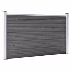 Fence Panel Set WPC 353x105 cm Black - Additional view 2