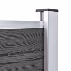 Fence Panel Set WPC 353x105 cm Black - Additional view 6